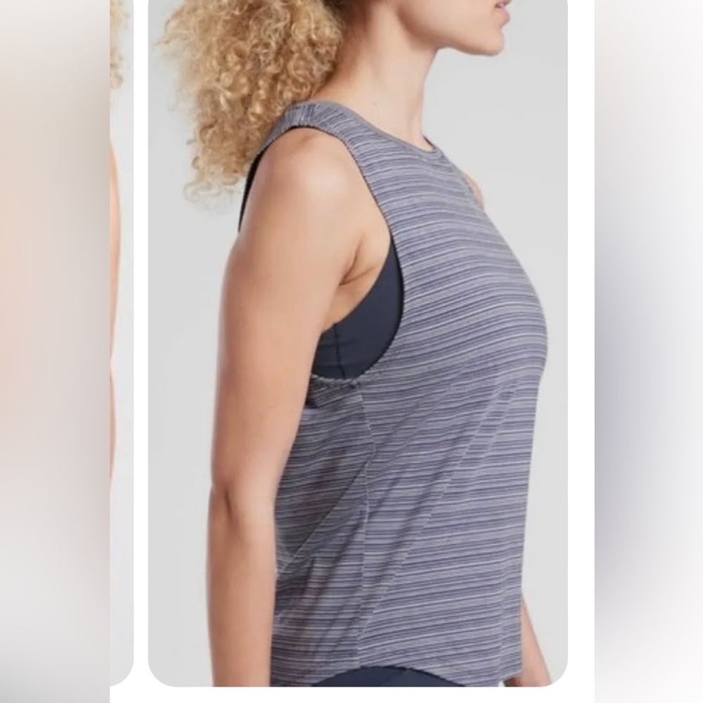 Athleta Cloudlight Striped Muscle Tank NWT